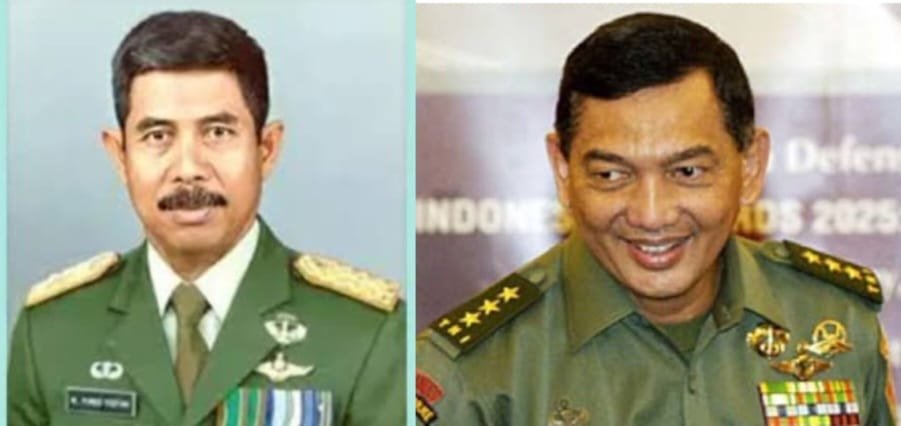 Jenderal TNI Yunus Yosfiah(kiri) dan Jenderal TNI Sjafrie Syamsoeddin (kanan)