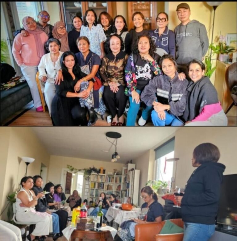 Warga perantau asal Sulsel yang tergabung dalam Kerukunan Keluarga Sulawesi Selatan (KKSS) Eropa menggelar pemilihan pengurus baru di kediaman Sunarti, Den Haag, Belanda, Ahad (19/10/2025).